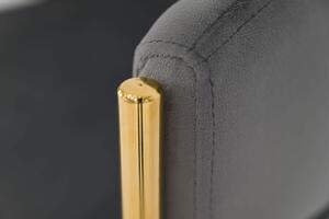 MebleMWM Krzesło Glamour szare DC-890 welur, złote nogi #21
