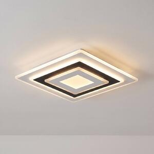 Lampa sufitowa LED Rebeka Lindby, możliwość ściemniania, biały / opal, salon / jadalnia, tworzywo sztuczne, nowoczesny