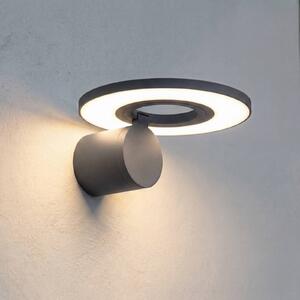 Kinkiet zewnętrzny LED Tovio Arcchio, aluminiowy / szary / cynkowy, aluminium, nowoczesny