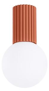 Pomarańczowa lampa sufitowa ze szklanym kloszem ø 12 cm Orbital – Sollux