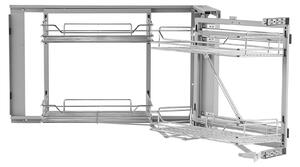 Szafka kuchenna VEVOR, kosz do przechowywania wykonany z chromowanej stali wglowej, lewy i prawy otwór, minimalna szeroko otwarcia drzwi 60 cm