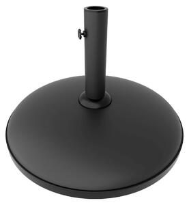 Terra - Okrągła podstawa do parasola ogrodowego Ø45 cm 15 kg z czarnego betonu