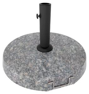 Kamień - Okrągła podstawa parasola ogrodowego Ø45 cm 25 kg z szarego kamienia