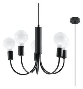 Czarna lampa wisząca ø 45 cm Karim – Sollux
