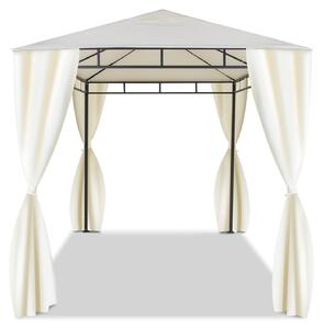Altana ogrodowa 3x2 m z eleganckiego żelaza, kompletna z bocznymi panelami w kolorze ecru