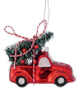 Komplet ręcznie wykonanych ozdób choinkowych Little Car, 2 elem
