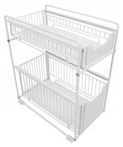 Organizer Pod Zlew Kuchnia Łazienka Składany 22Cm Biała
