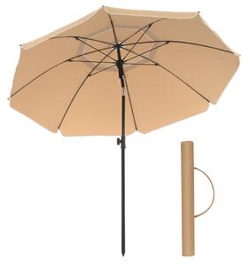 Parasol SOLARA, Ø160 cm, jasnobrązowy (taupe) SongmicsHome