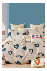 Beżowa pościel jednoosobowa z bawełny renforcé z prześcieradłem 160x220 cm Amore – Mila Home