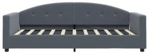 Sofa z materacem do spania, ciemnoszara, 90x190 cm, aksamit