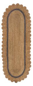Szaro-naturalny chodnik z juty tkany ręcznie 80x230 cm Grace Grey – Flair Rugs