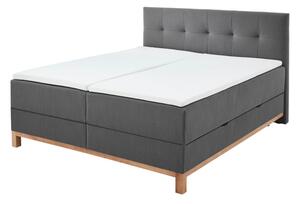 Ciemnoszare łóżko boxspring ze schowkiem 180x200 cm Catania − Meise Möbel