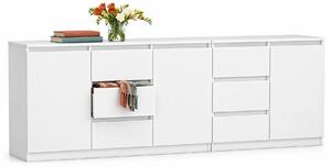 Biała długa komoda 200 cm S3-S94