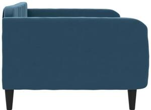 Sofa z funkcją spania, niebieska, 100x200 cm, obita aksamitem
