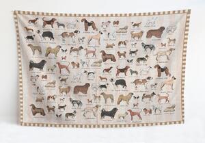 Pled z domieszką bawełny Little Nice Things Dog Types, 170x240 cm