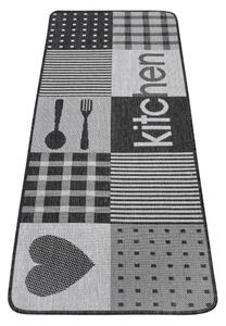 Szary chodnik do kuchni Hanse Home Weave Patchwork Kitchen, 70x180 cm