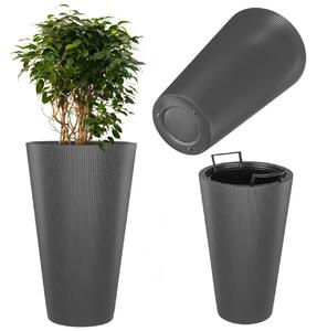 Doniczka Linea Slim 30 cm, antracyt, 1 szt