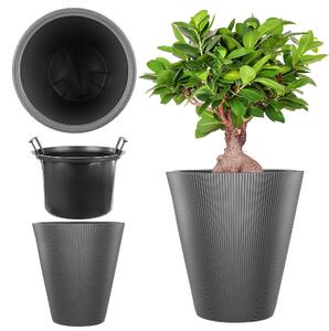Doniczka Linea 30 cm, antracyt, 1 szt