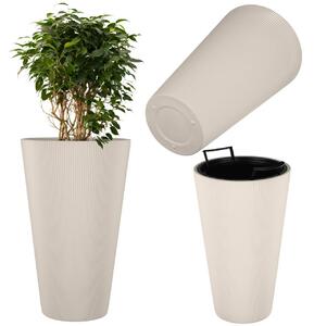 Doniczka Linea Slim 30 cm, migdał, 1 szt