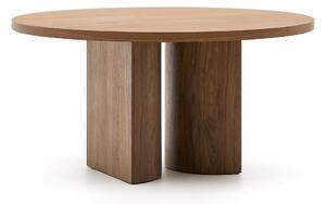 Okrągły stół z blatem w dekorze orzecha ø 150 cm Nealy – Kave Home