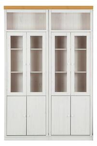 Biała witryna z litego drewna sosnowego 148x223 cm Anita – Støraa