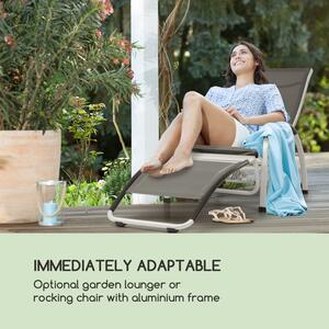 Blumfeldt Beverly Wood, leżak ogrodowy, ogrodowy fotel bujany, rozkładany, aluminium