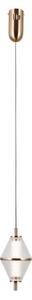 FUENTE złota lampa wisząca klosz szkło siatkowane LED 5W 3000K PND-34395-1-HBR