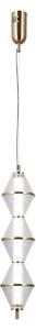 FUENTE złota lampa wisząca klosze szkło siatkowane LED 15W 3000K PND-34395-3V-HBR
