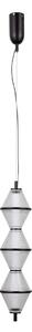 FUENTE czarna lampa wisząca klosze szkło siatkowane LED 15W 3000K PND-34395-3V-BK