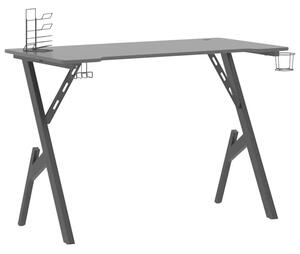 Biurko do gier z nogami w ksztaÅcie y, czarne, 110x60x75 cm