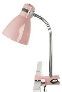 Różowa lampa stołowa z klipsem Leitmotiv Study