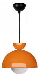 Pomarańczowa lampa wisząca z metalowym kloszem ø 25 cm Arta – Opviq lights