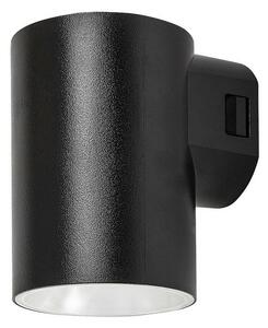 Rabalux 77154 zewnętrzna lampa ścienna LED Urfa, 9W, IP65, czarna, 11,5 cm