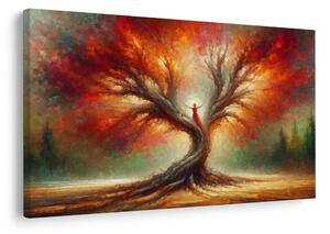 Obraz jesienny drzewo życia w blasku