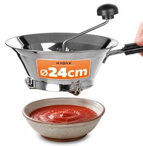 Przecierak do warzyw Rovereto 24 x 10.5 cm ze stali nierdzewnej z nóżkami