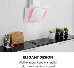 Klarstein Eleonora 60, okap kuchenny, 60 cm, 426 m³/h, panel dotykowy, oświetlenie ambientowe, klasa energetyczna A++