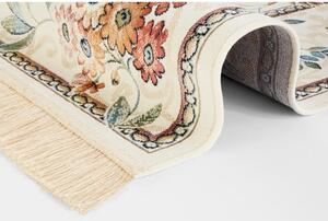 Kremowy dywan z wiskozy 135x195 cm Oriental Flowers – Nouristan