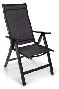 Blumfeldt London, regulowane krzesło ogrodowe, fotel ogrodowy, Textilene, aluminium, 6 pozycji, składane