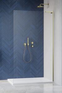 Radaway Modo SL Brushed Gold II Walk-In ścianka prysznicowa 80 cm prawa wolnostojąca złoty szczotkowany/szkło przezroczyste 