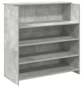Biurko recepcyjne betonowe szare 100x50x103,5 cm drewno klejone