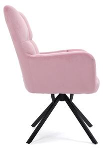 MebleMWM Fotel obrotowy CL-18030-2 | Welur | Różowy