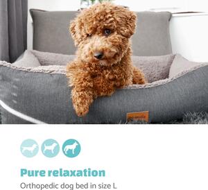 Brunolie Emma, legowisko dla psa, możliwość prania, antypoślizgowe, oddychające, materac dwustronny, łóżko, rozmiar L (100 x 30 x 90 cm)