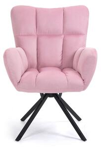 EMWOmeble Fotel obrotowy różowy JOHNSON (SC-8053)