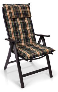 Blumfeldt Sylt, poduszka na krzesło ogrodowe z wysokim oparciem, poduszka na fotel ogrodowy, poliester, 50 x 120 x 9 cm, 4 x nakładka