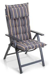 Blumfeldt Sylt, poduszka na krzesło ogrodowe z wysokim oparciem, poduszka na fotel ogrodowy, poliester, 50 x 120 x 9 cm, 8 x poduszka