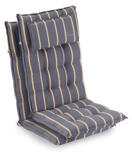 Blumfeldt Sylt, poduszka na krzesło ogrodowe z wysokim oparciem, poduszka na fotel ogrodowy, poliester, 50 x 120 x 9 cm, 2 x Auflage