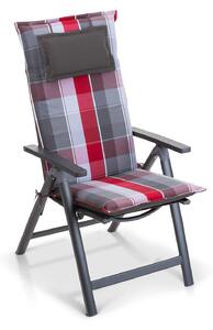 Blumfeldt Donau, poduszka na krzesło ogrodowe z wysokim oparciem, poduszka na fotel ogrodowy, poliester, 50 x 120 x 6 cm, 4 x poduszka