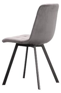 MebleMWM Krzesło szare ART820C welur, czarne nogi