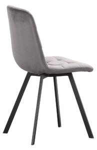 MebleMWM Krzesło szare ART820C welur, czarne nogi