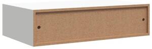 Półki ścienne z szufladą, 2 szt., białe, 40 x 23,5 x 10 cm, mdf
